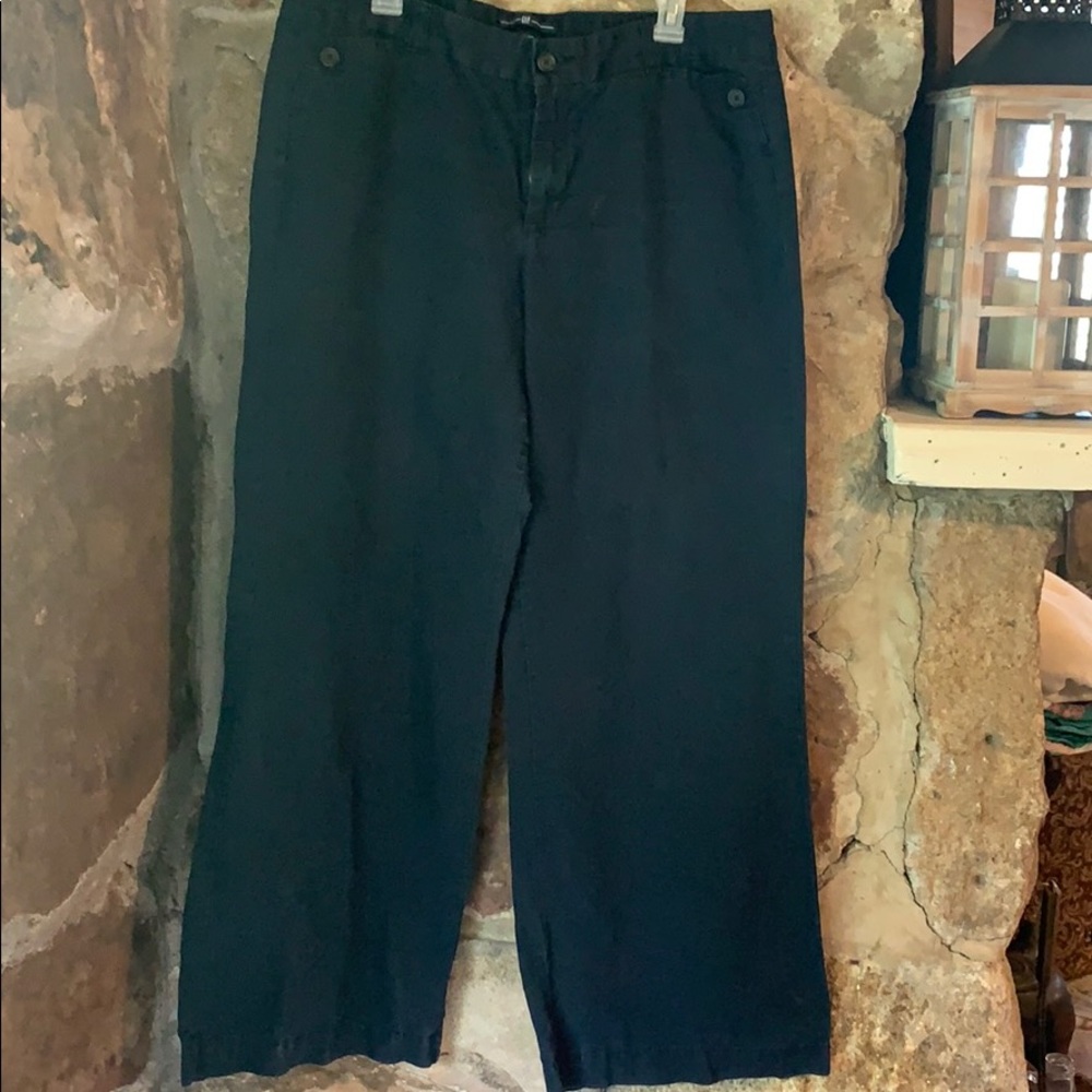 Gap Wide Leg Navy Trousers 16